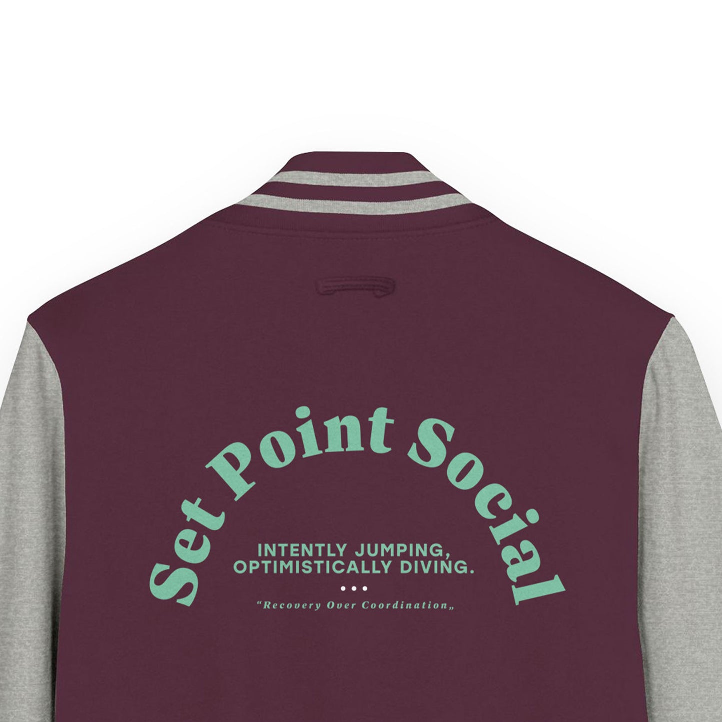 Set Point Social Volleyball Club League Cotton Varsity Letterman Jacket