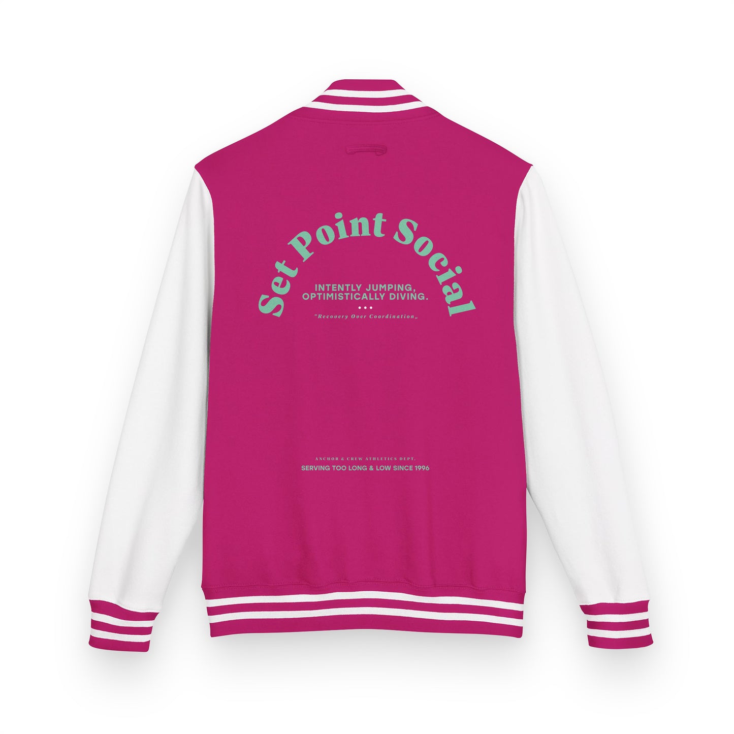 Set Point Social Volleyball Club League Cotton Varsity Letterman Jacket
