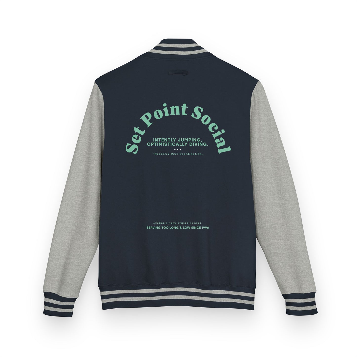 Set Point Social Volleyball Club League Cotton Varsity Letterman Jacket