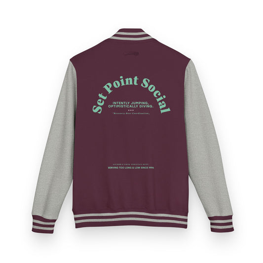 Set Point Social Volleyball Club League Cotton Varsity Letterman Jacket