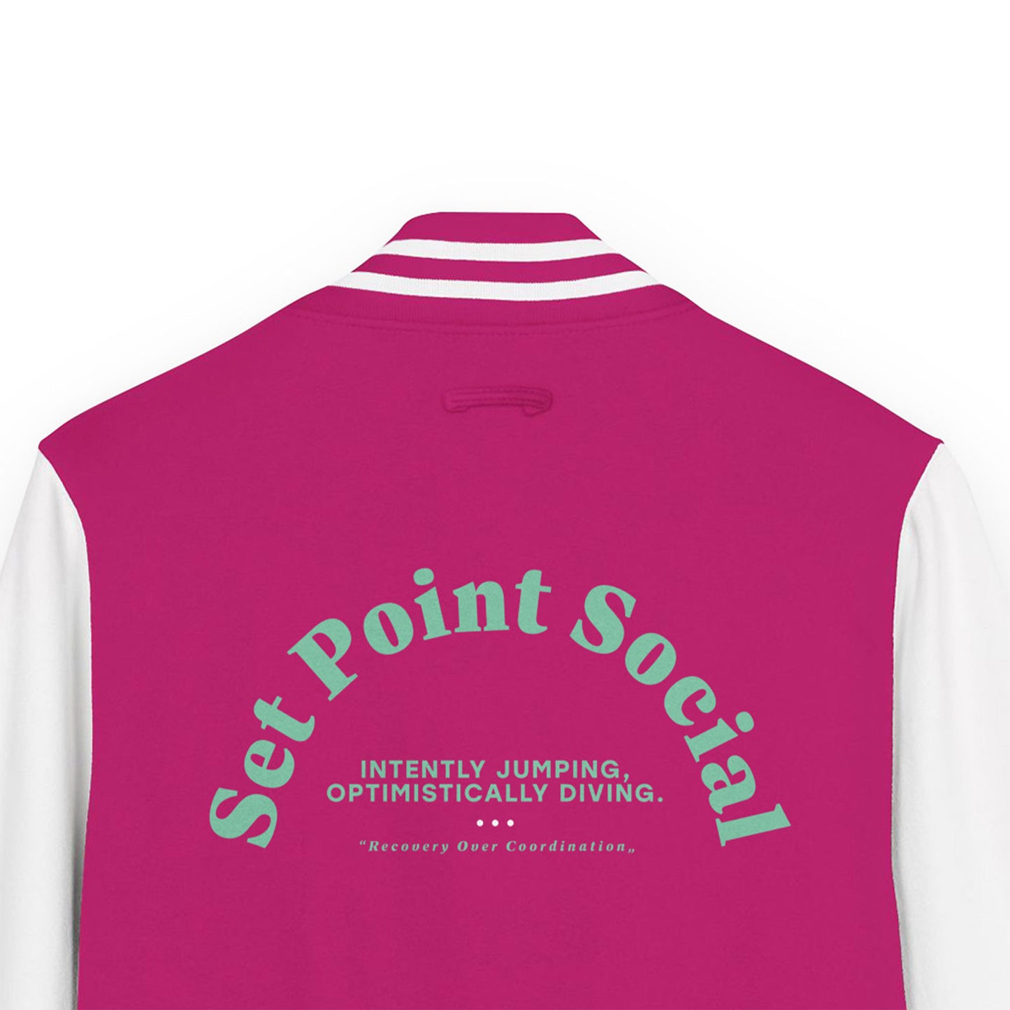 Set Point Social Volleyball Club League Cotton Varsity Letterman Jacket