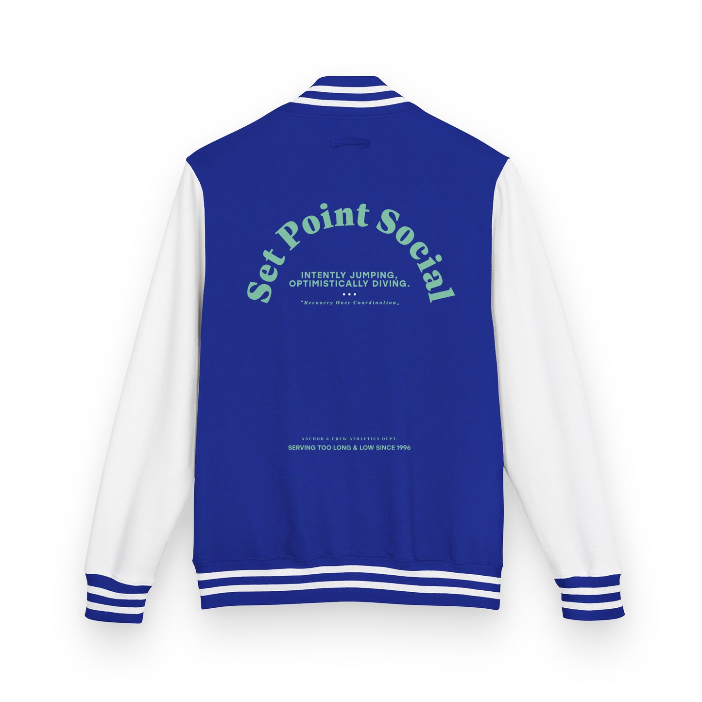 Set Point Social Volleyball Club League Cotton Varsity Letterman Jacket