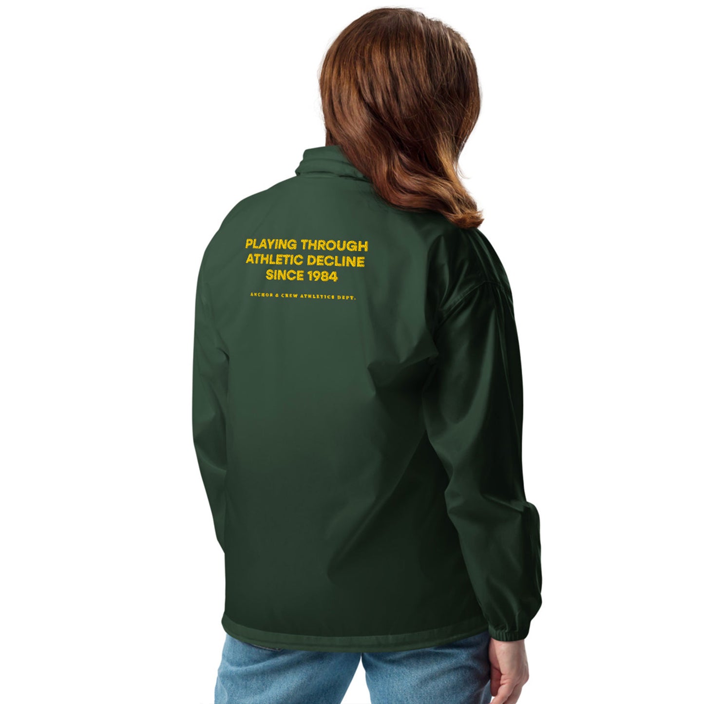 Athletic Decline Sports Club League Embroidered Windbreaker Coat