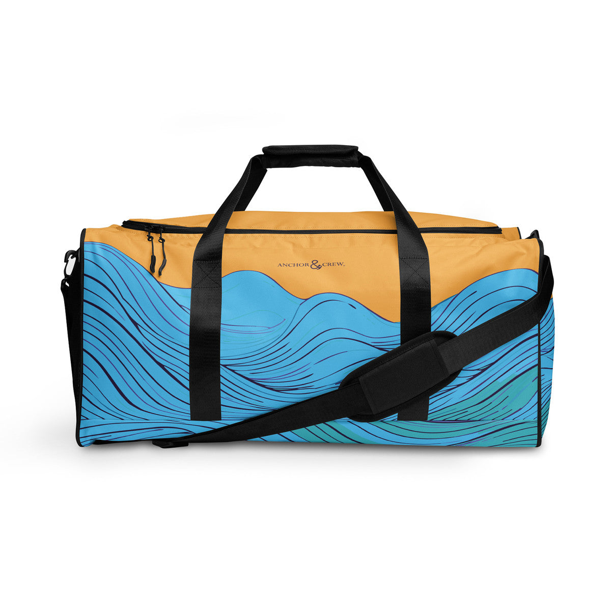 ANCHOR & CREW Deep Waves Pattern Weekender Duffle Bag 