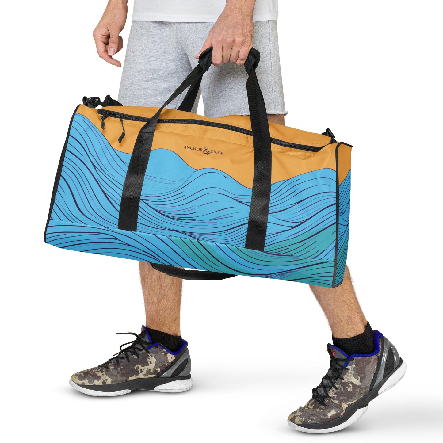 Deep Waves Pattern Weekender Duffle Bag