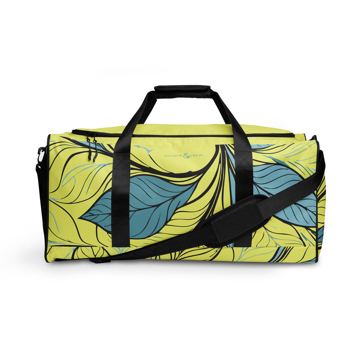 ANCHOR & CREW Exotic Leaves Pattern Weekender Duffle Bag 