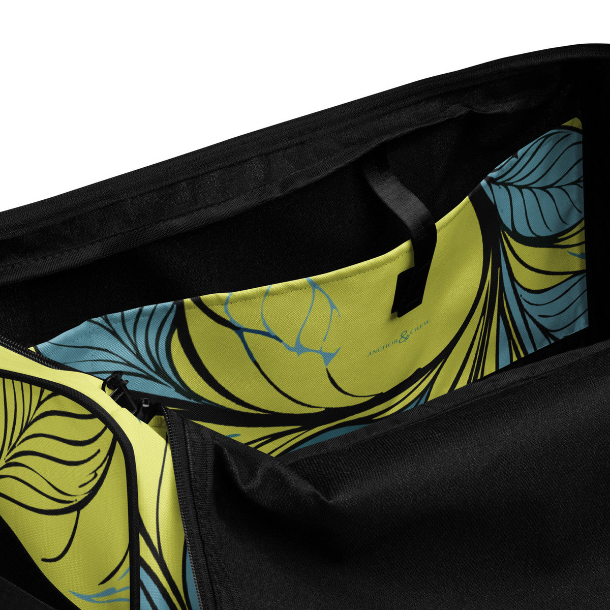 ANCHOR & CREW Exotic Leaves Pattern Weekender Duffle Bag 