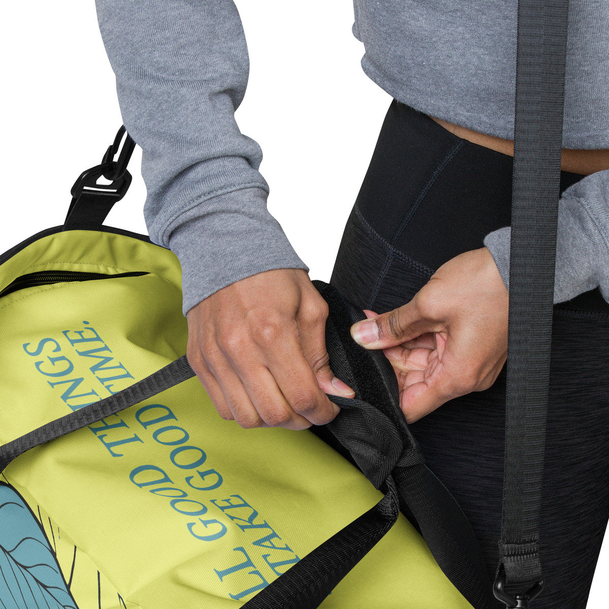 ANCHOR & CREW Exotic Leaves Pattern Weekender Duffle Bag 