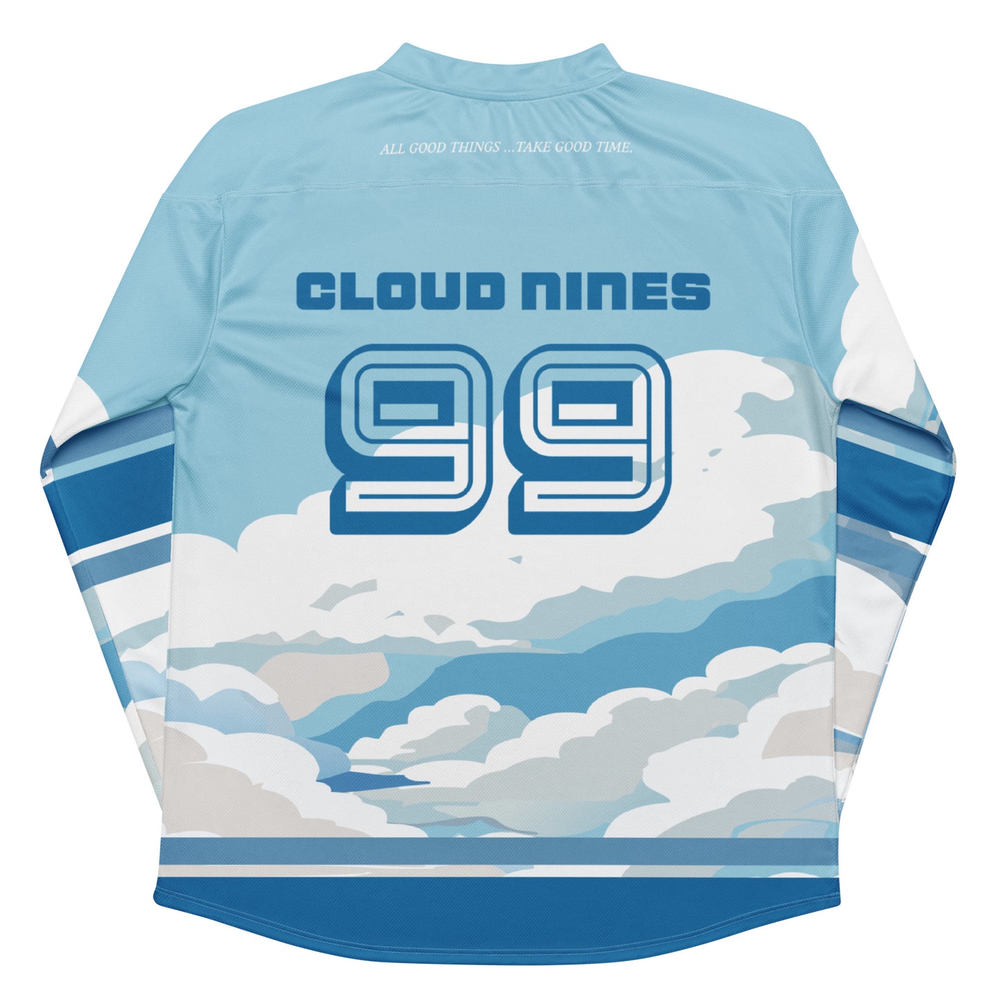 Cloud Thoughts Pattern Recycled Fabric Hockey Jersey (#99)
