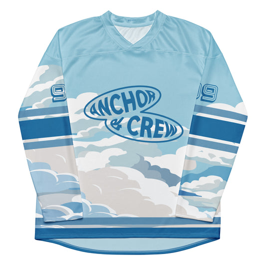 Cloud Thoughts Pattern Recycled Fabric Hockey Jersey (#99)
