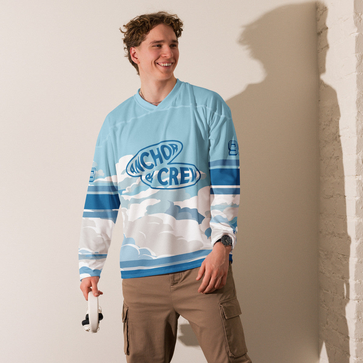 ANCHOR & CREW Cloud Thoughts Pattern Recycled Fabric Hockey Jersey (#99)