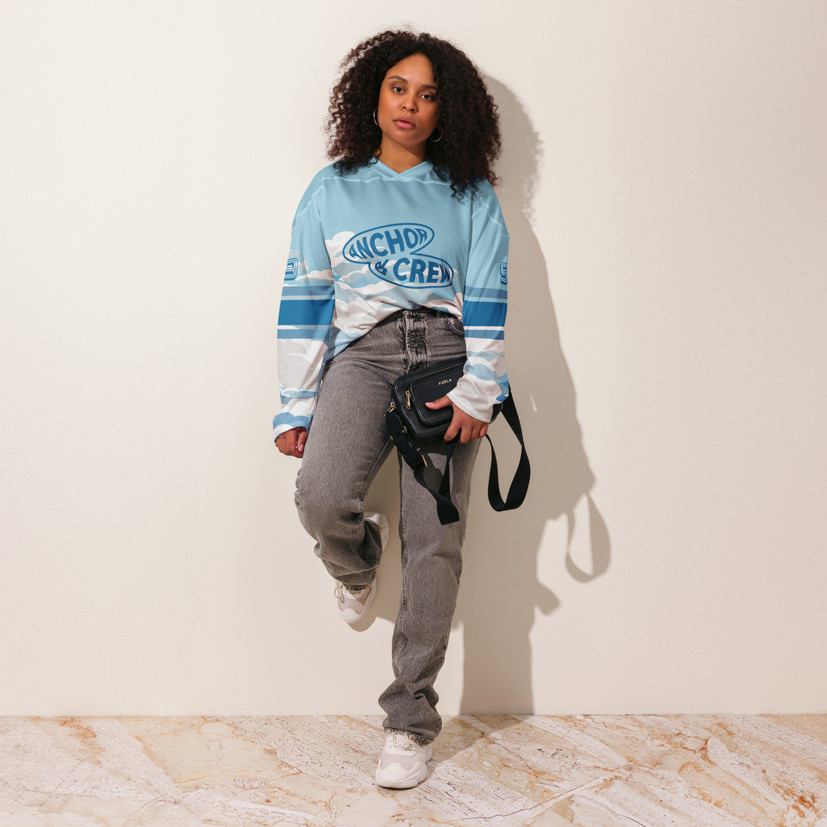 ANCHOR & CREW Cloud Thoughts Pattern Recycled Fabric Hockey Jersey (#99)