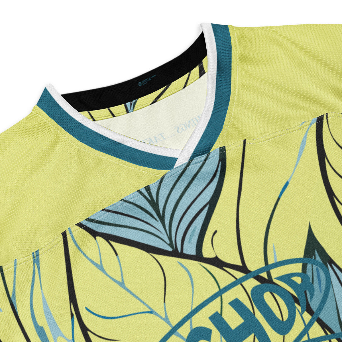 ANCHOR & CREW Exotic Leaves Pattern Recycled Fabric Hockey Jersey (#83)