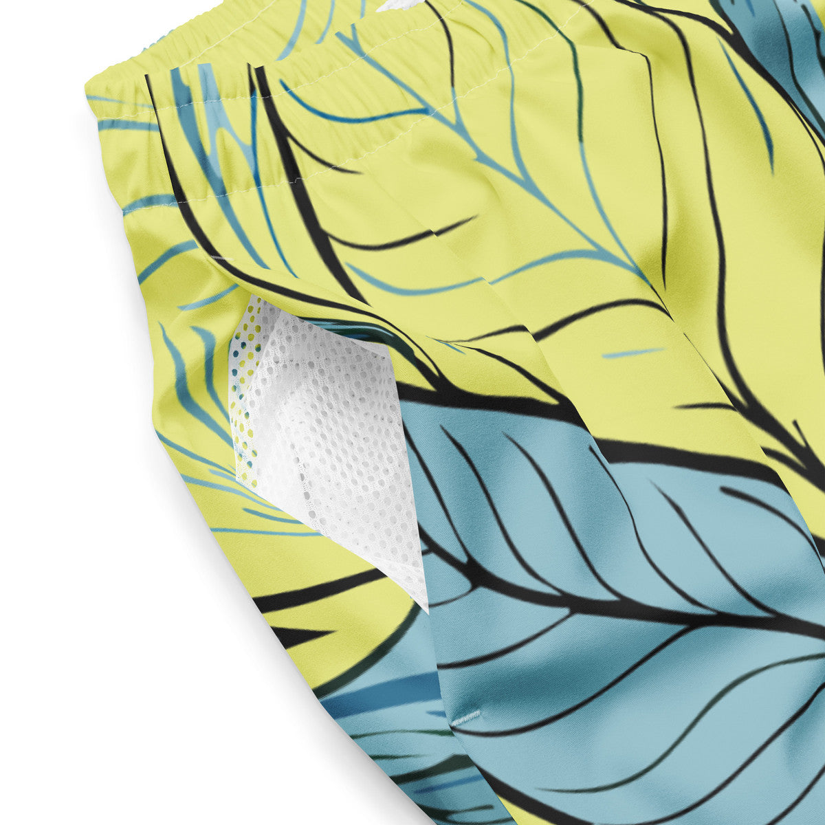 ANCHOR & CREW Exotic Leaves Pattern Recycled Fabric Swim Shorts