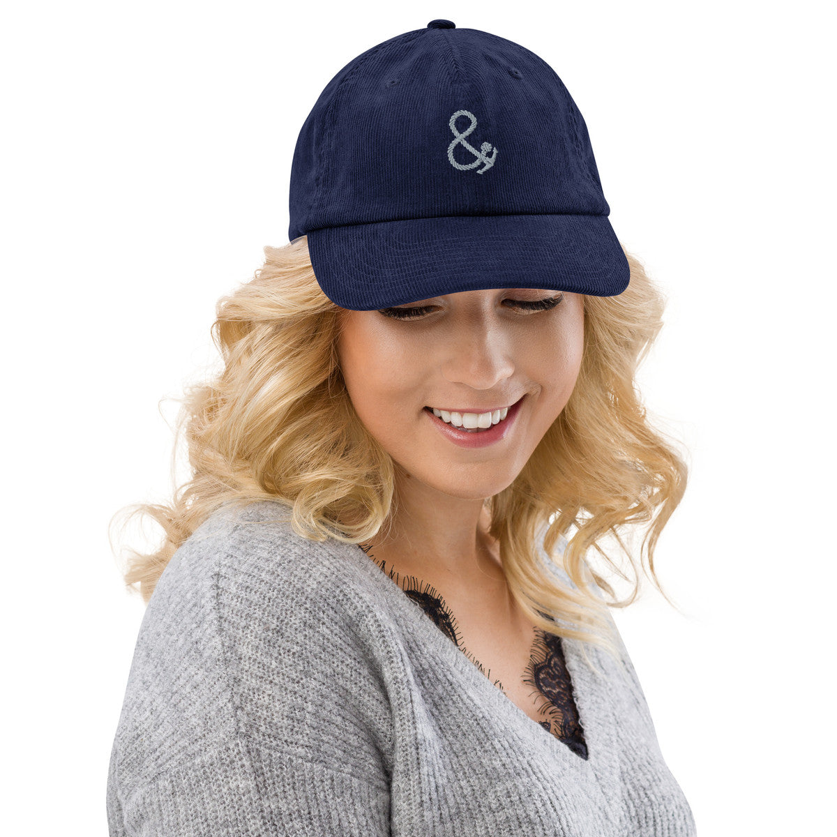 ANCHOR & CREW Ampersand Signature Embroidered Corduroy Cap