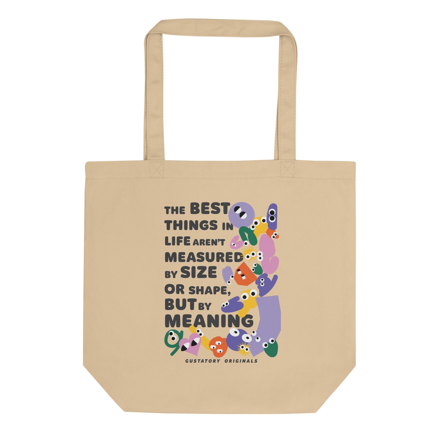 GUSTATORY Originals Shapes &amp; Sizes Recycled Cotton Tote Bag