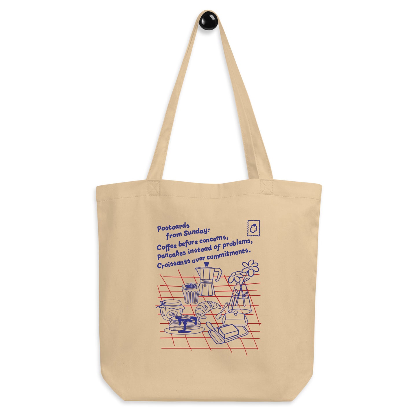 GUSTATORY Originals Postcards From Sunday Recycled Cotton Tote Bag