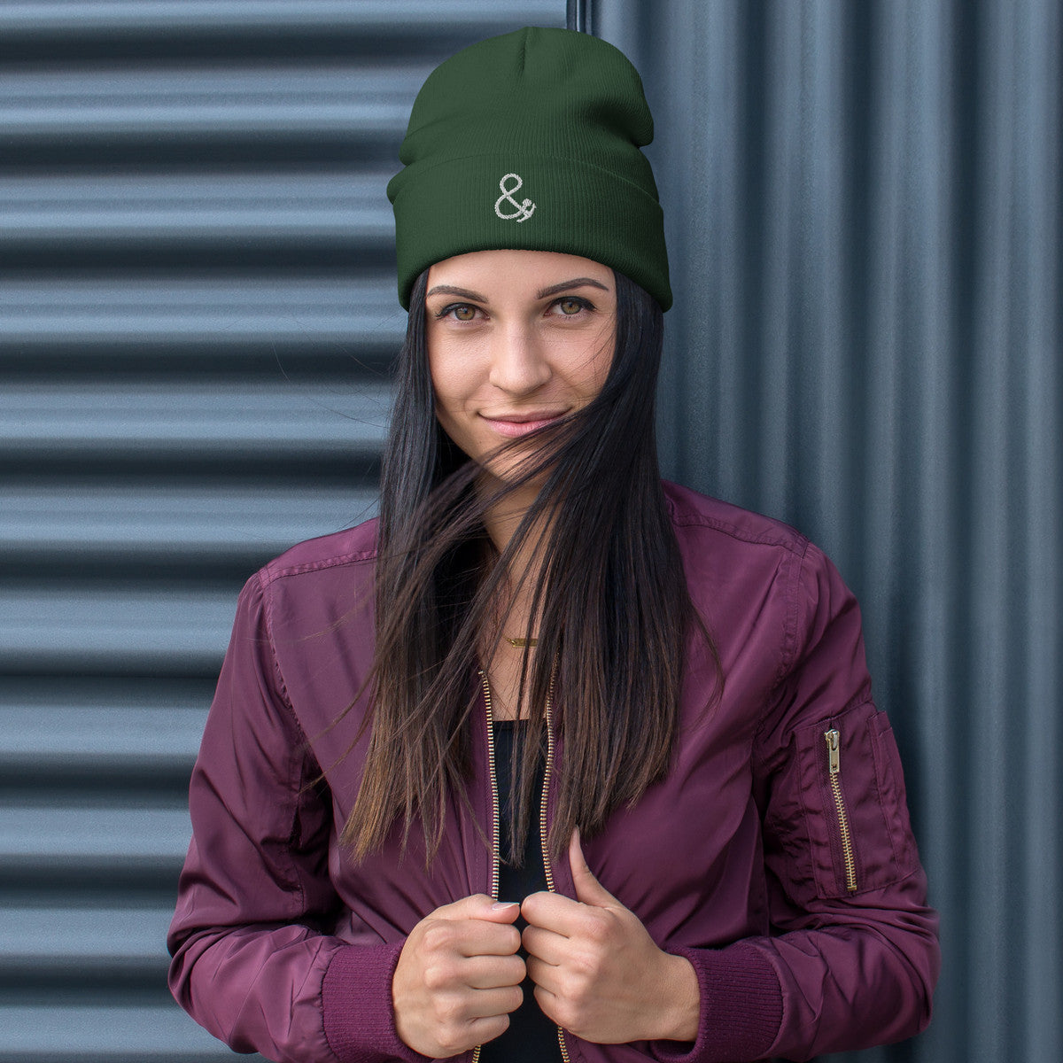 ANCHOR & CREW Ampersand Signature Cotton Blend Embroidered Beanie