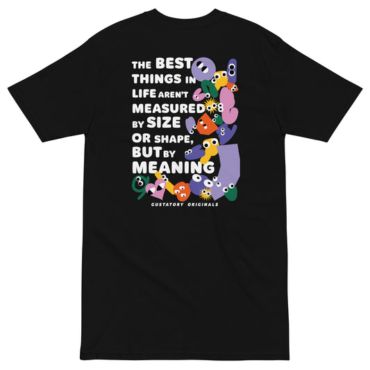 GUSTATORY Originals Shapes & Sizes Heavy Cotton Embroidered T-Shirt