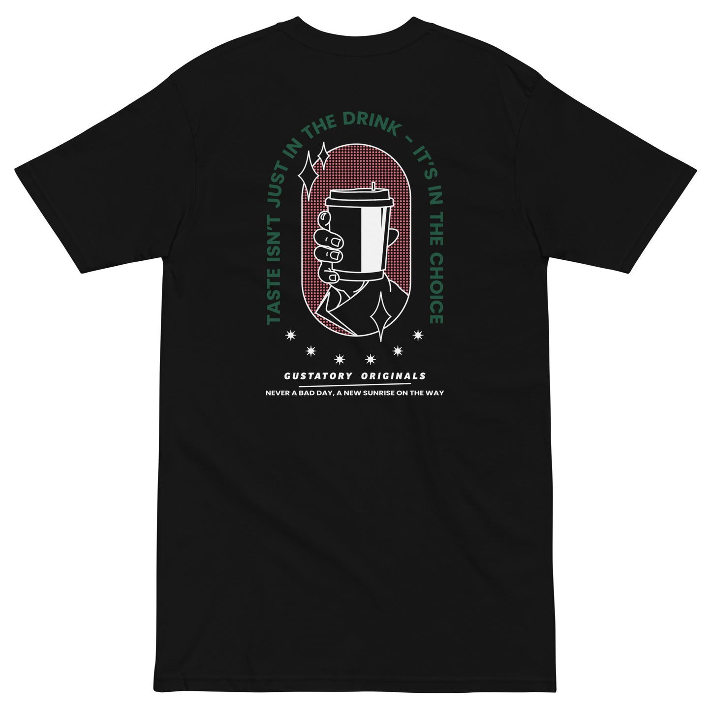 GUSTATORY Originals Good Taste... Heavy Cotton Embroidered T-Shirt