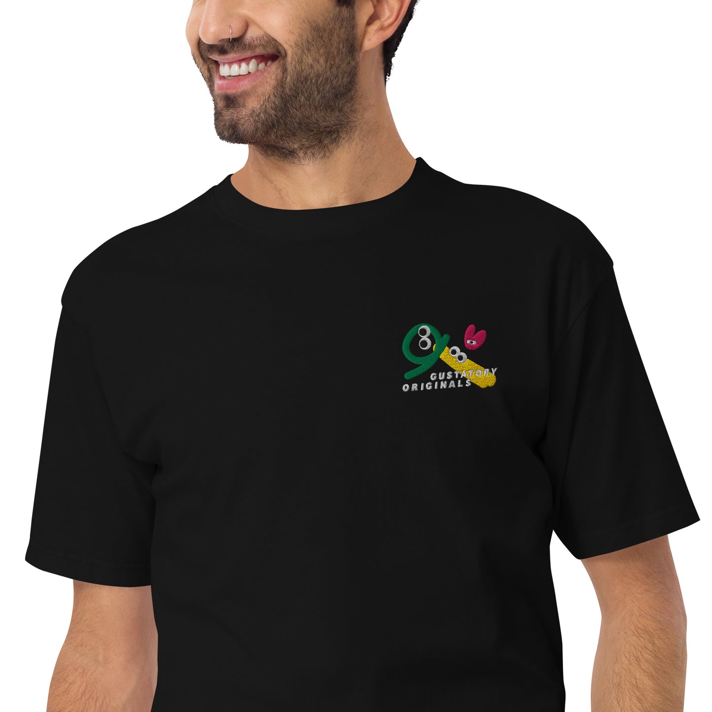 GUSTATORY Originals Shapes & Sizes Heavy Cotton Embroidered T-Shirt