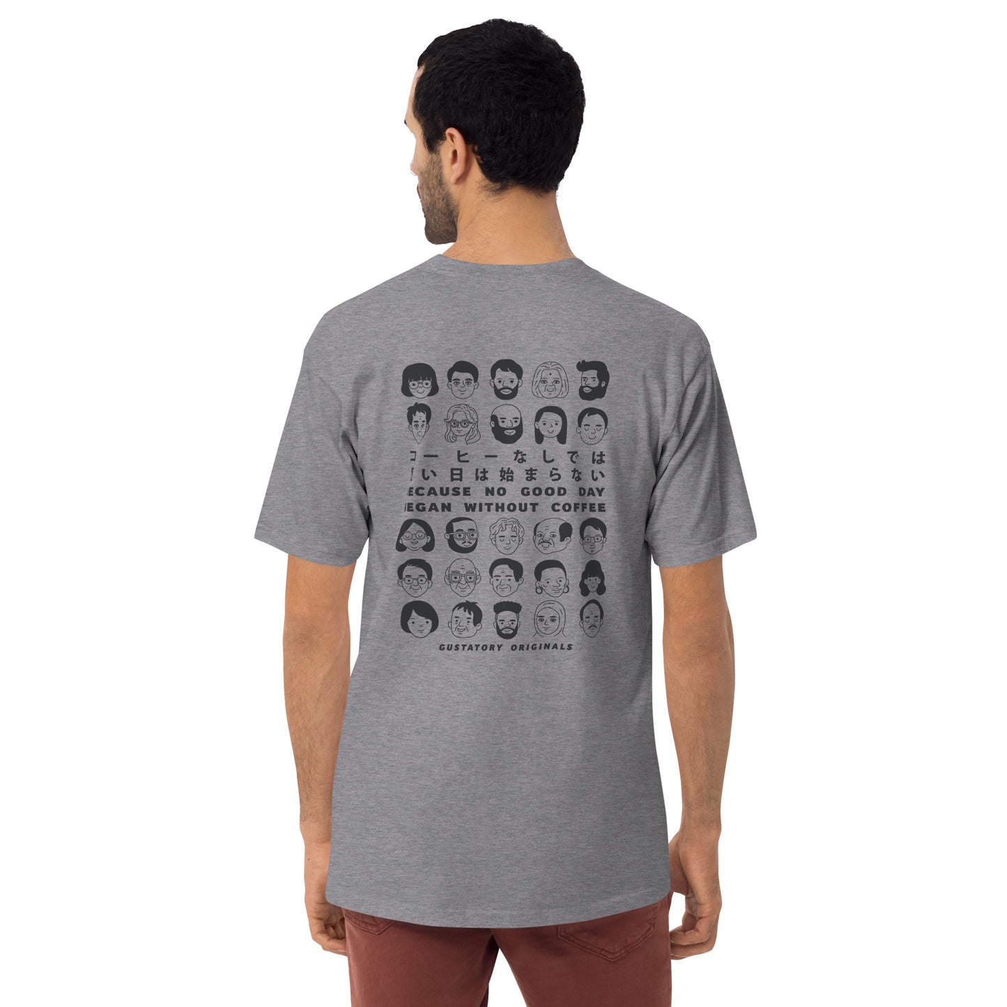 GUSTATORY Originals Because No Good Day... Heavy Cotton Embroidered T-Shirt