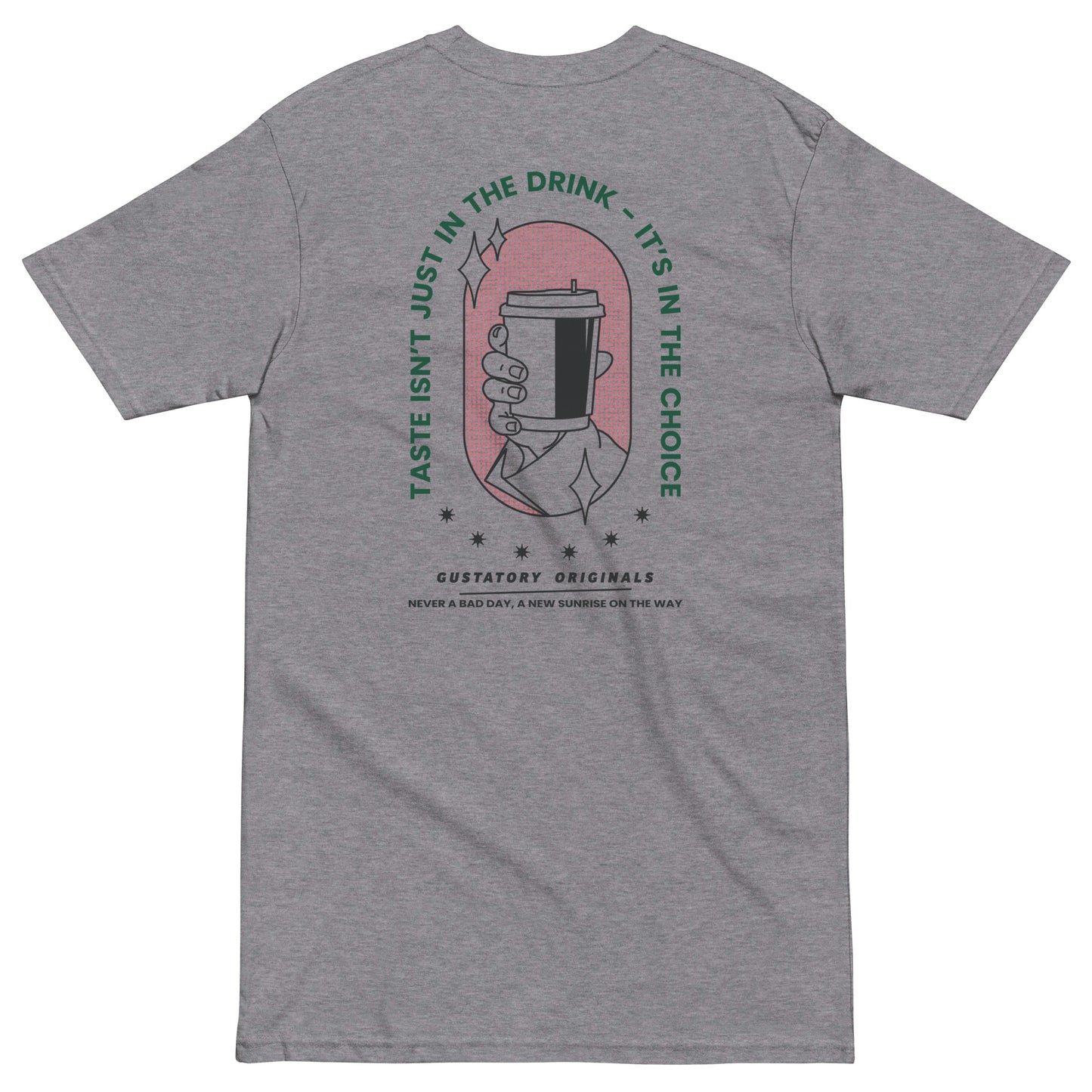GUSTATORY Originals Good Taste... Heavy Cotton Embroidered T-Shirt