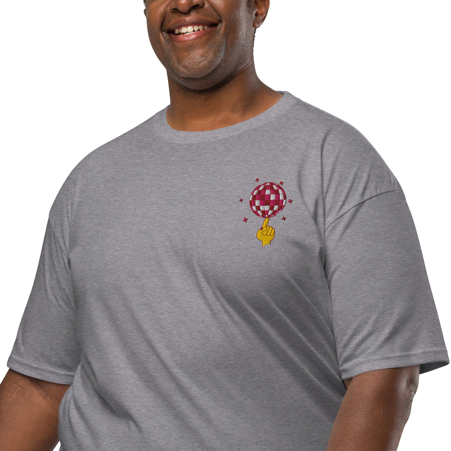 Acceptable At The Time DISCO! Cotton Embroidered Oversized T-Shirt