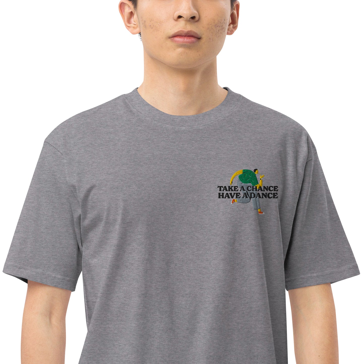 Take A Chance Have A Dance DISCO! Oversized Cotton Embroidered T-Shirt