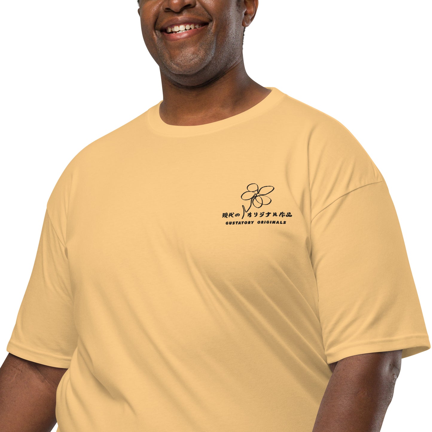 GUSTATORY Originals Coffee Blossom Heavy Cotton Embroidered T-Shirt