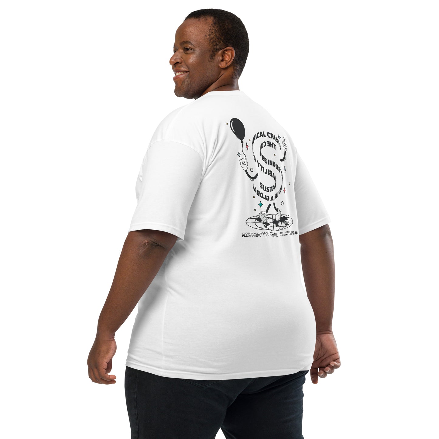 GUSTATORY Originals Sustainability Crisis Heavy Cotton Embroidered T-Shirt