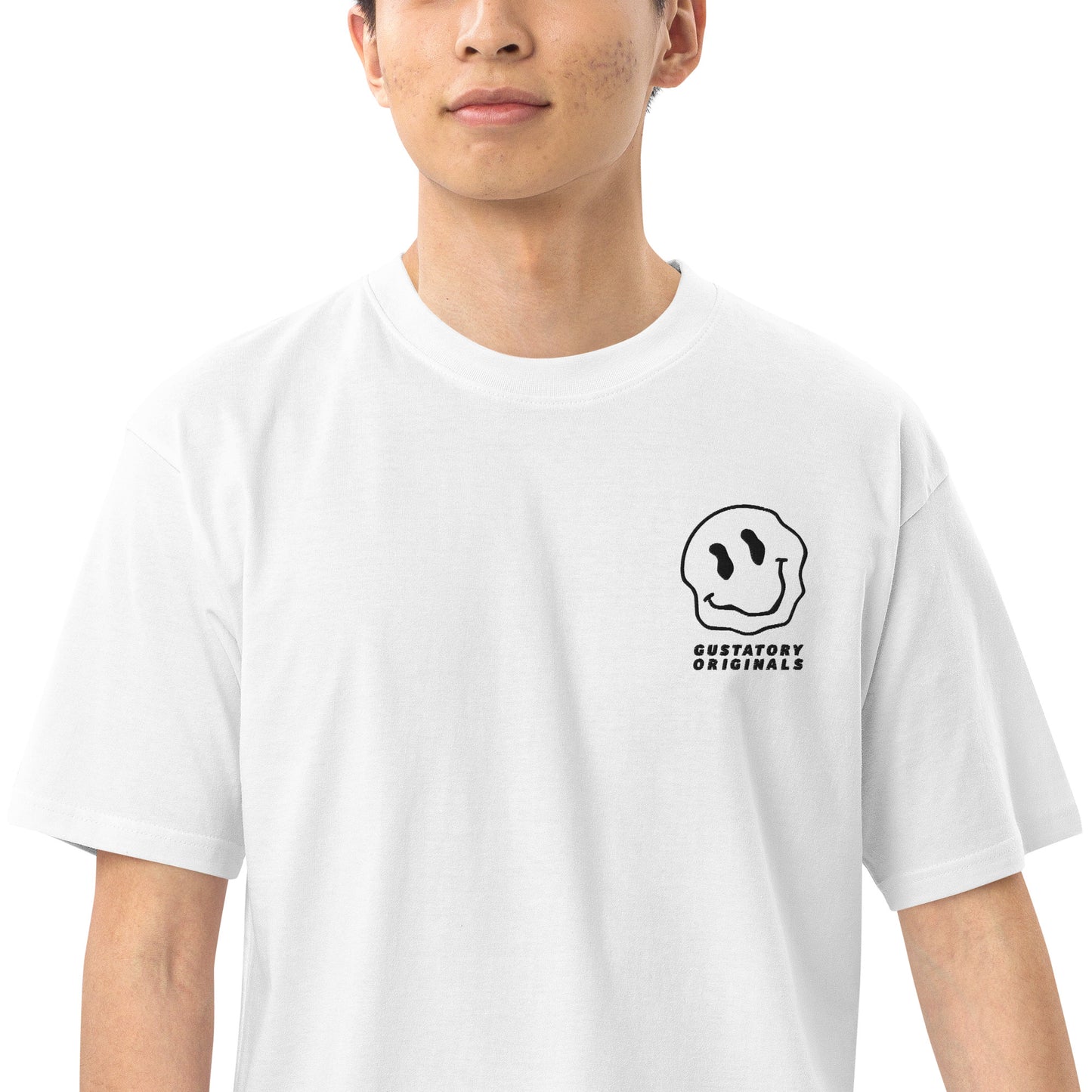GUSTATORY Originals Have A Nice Day Heavy Cotton Embroidered T-Shirt