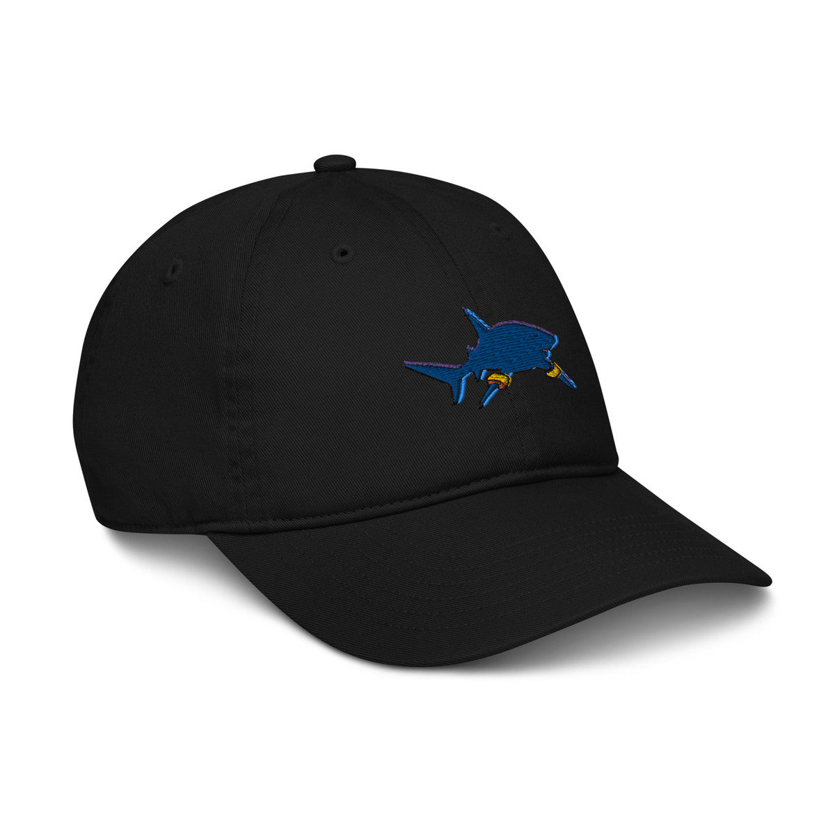 ANCHOR & CREW Shark Gone Swimming In The Wild Organic Cotton Embroidered Baseball Cap