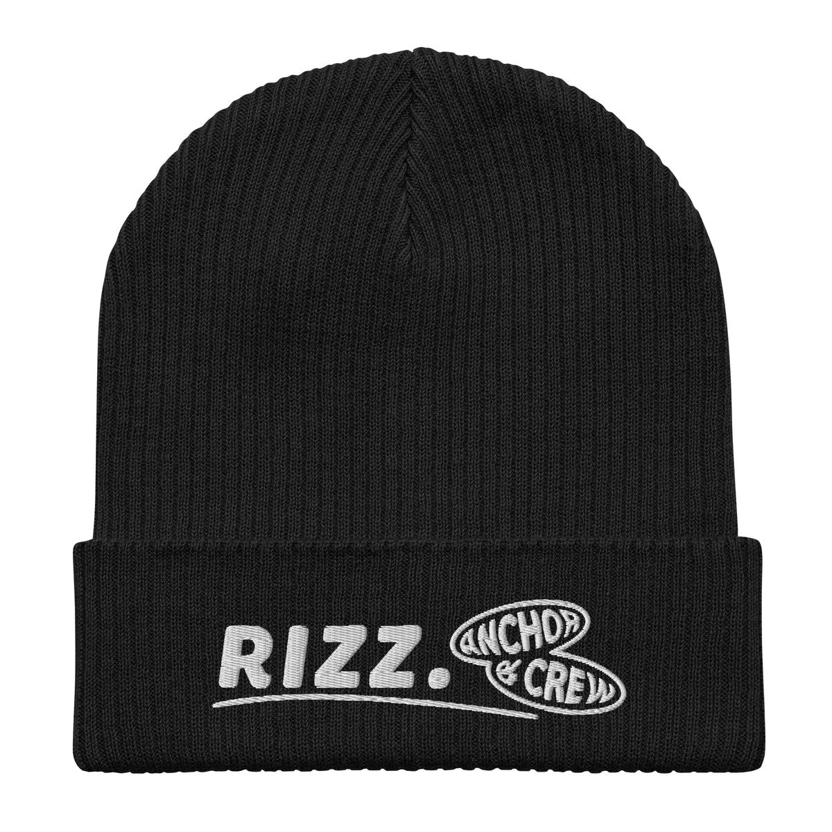 ANCHOR & CREW Rizz. Alpha Organic Cotton Embroidered Beanie