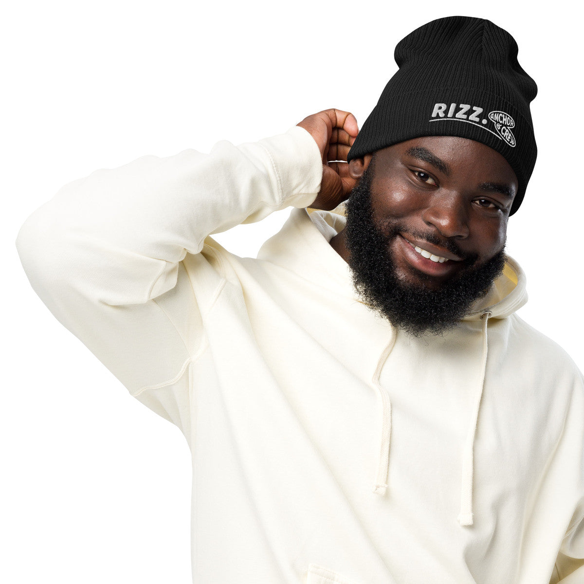 ANCHOR & CREW Rizz. Alpha Organic Cotton Embroidered Beanie