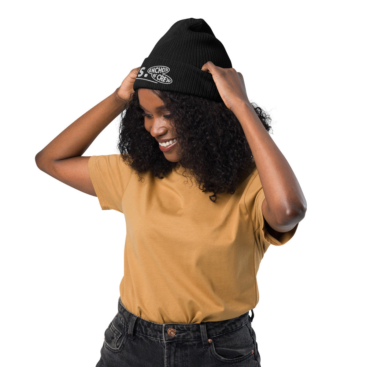 ANCHOR & CREW Sus GEN. Organic Cotton Embroidered Beanie
