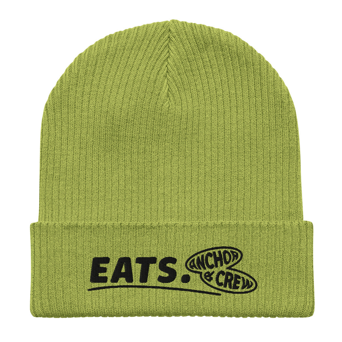 ANCHOR & CREW Eats. Alpha Organic Cotton Embroidered Beanie