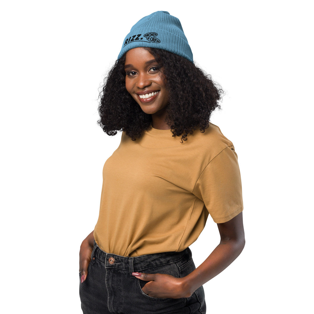 ANCHOR & CREW Rizz. Alpha Organic Cotton Embroidered Beanie