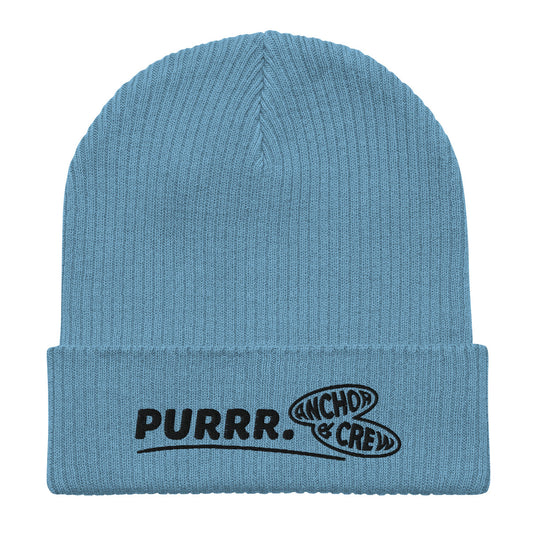 ANCHOR & CREW Purrr GEN. Organic Cotton Embroidered Beanie 