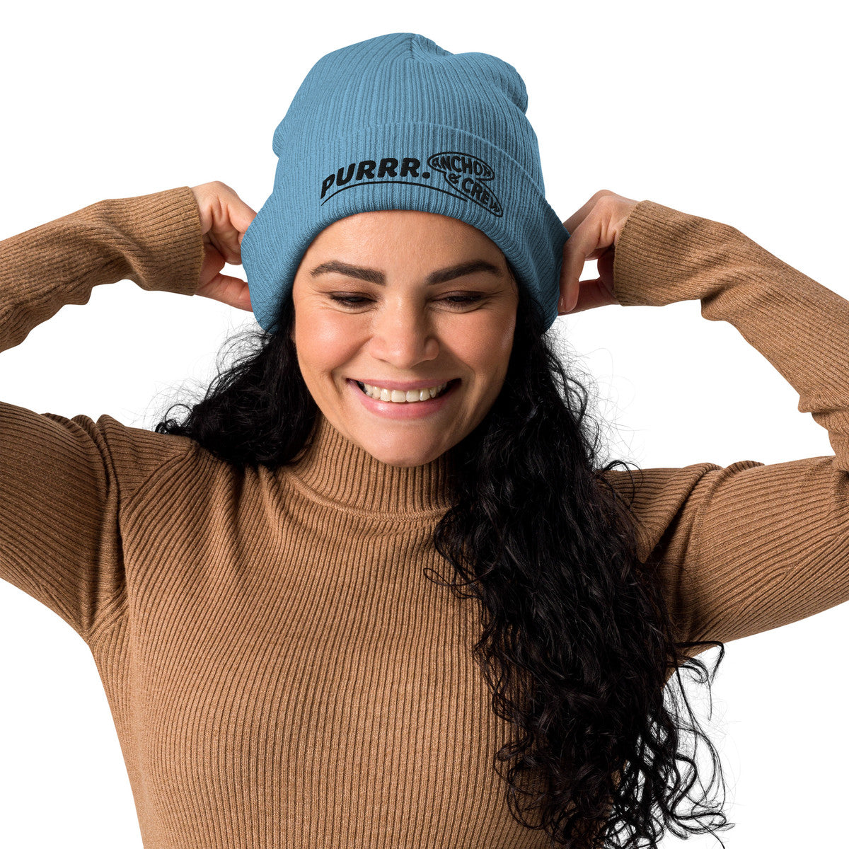 ANCHOR & CREW Purrr GEN. Organic Cotton Embroidered Beanie 
