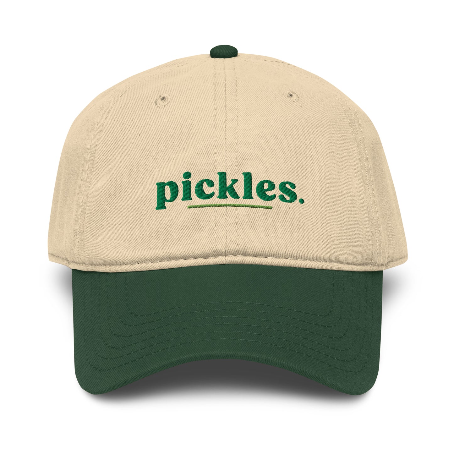 Pickles Slogan Cotton Embroidered Cap