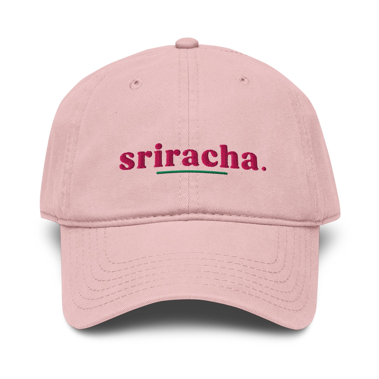 Sriracha Slogan Cotton Embroidered Cap