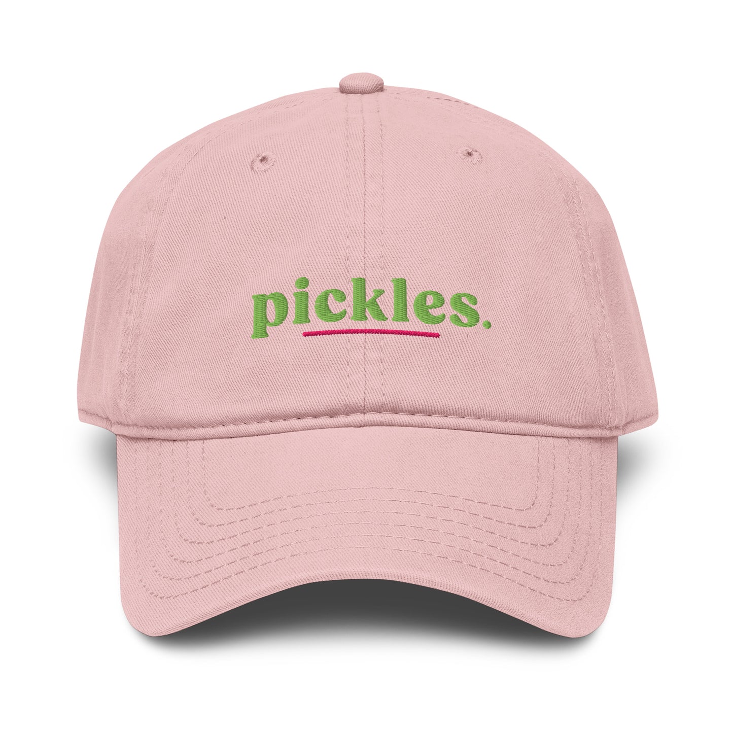 Pickles Slogan Cotton Embroidered Cap
