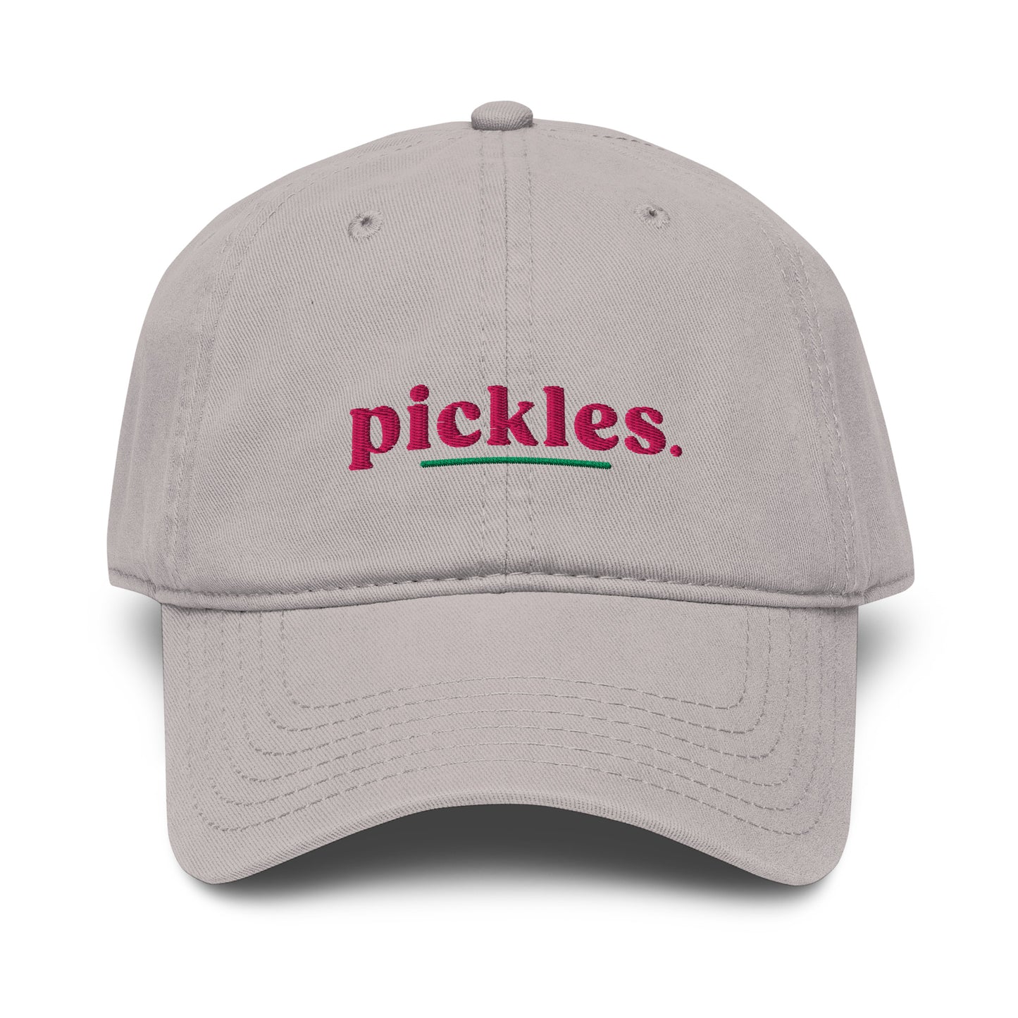 Pickles Slogan Cotton Embroidered Cap