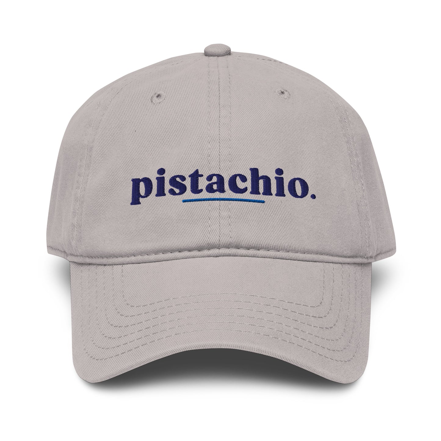 Pistachio Slogan Cotton Embroidered Cap