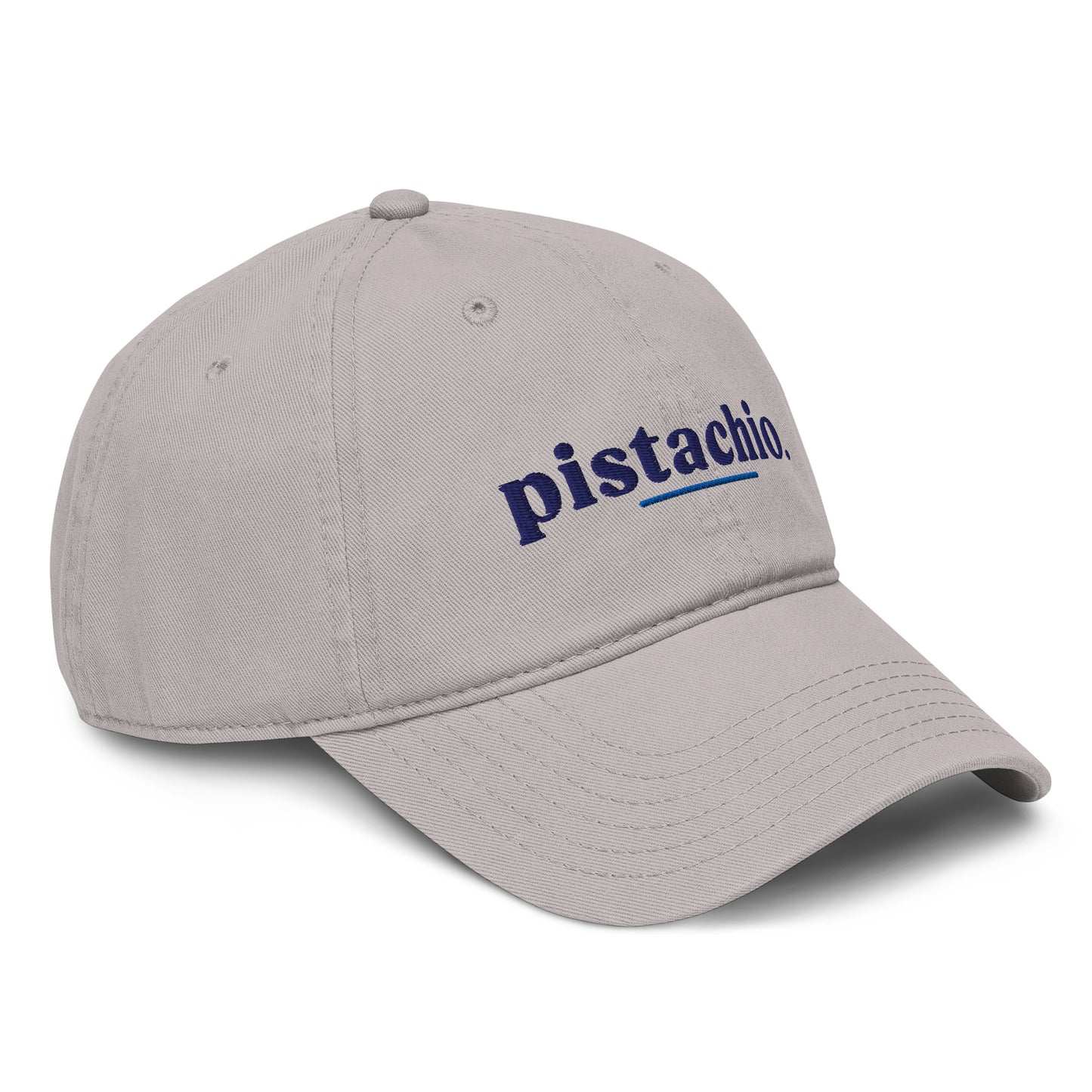 Pistachio Slogan Cotton Embroidered Cap