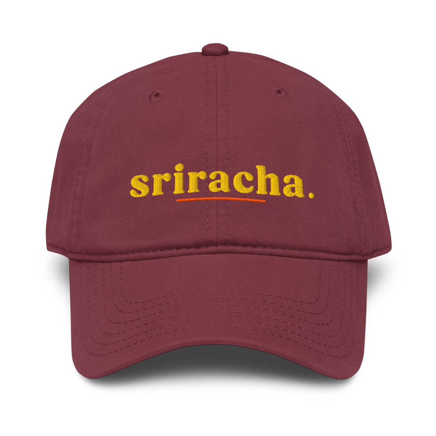 Sriracha Slogan Cotton Embroidered Cap
