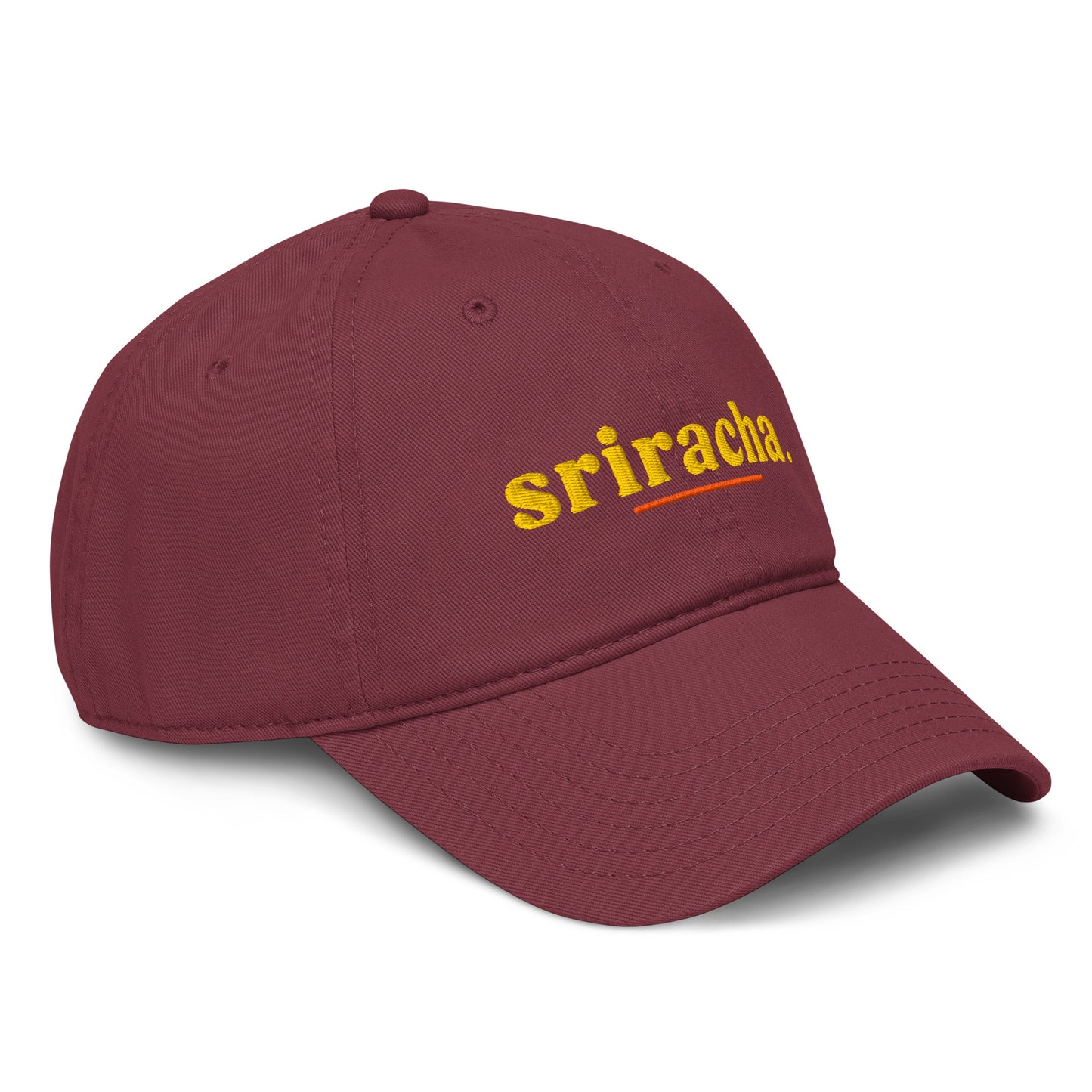 Sriracha Slogan Cotton Embroidered Cap