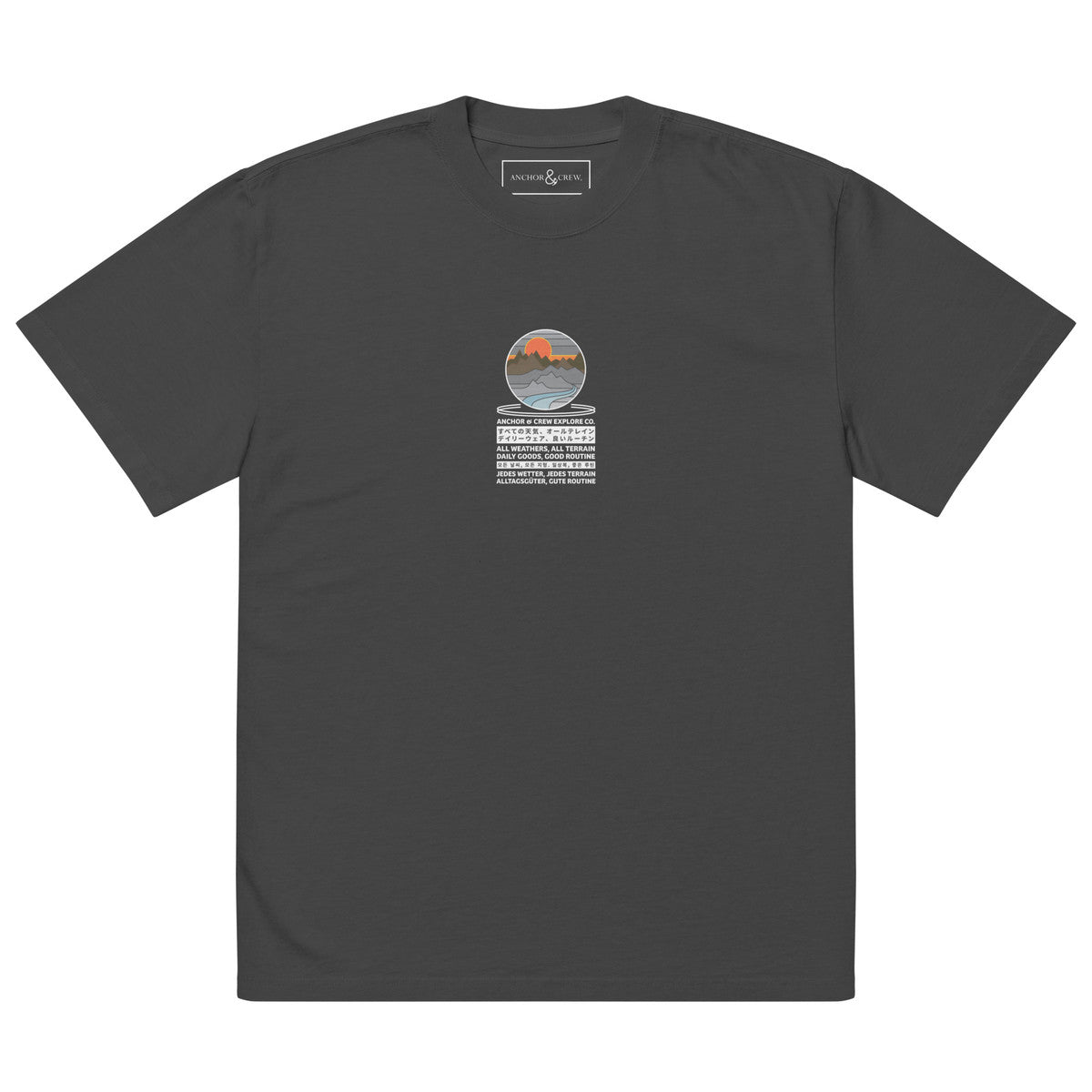ANCHOR & CREW Panoramic Peaks Explore Co. Oversized Cotton T-Shirt 