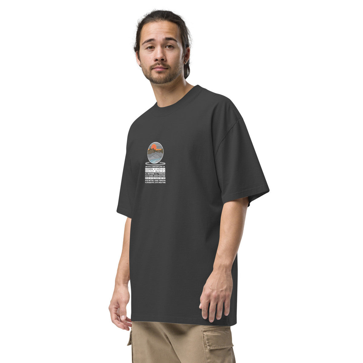 ANCHOR & CREW Panoramic Peaks Explore Co. Oversized Cotton T-Shirt 